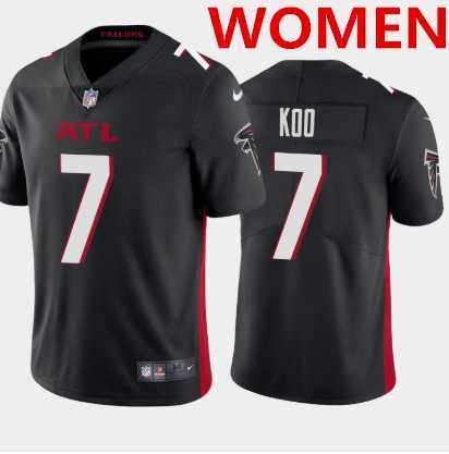 Womens Atlanta Falcons #7 Younghoe Koo New Black Vapor Untouchable Limited Stitched NFL Jersey